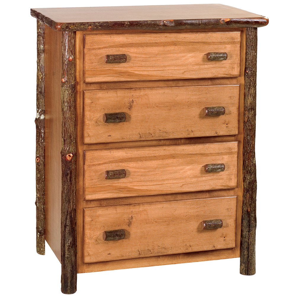 Hickory Four Drawer Chest