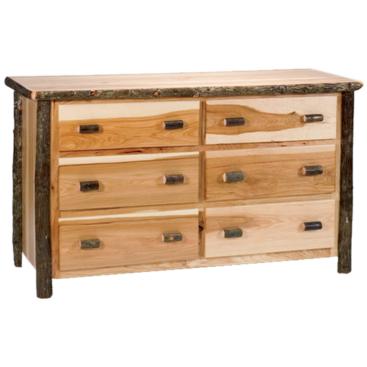 Hickory Six Drawer Dresser