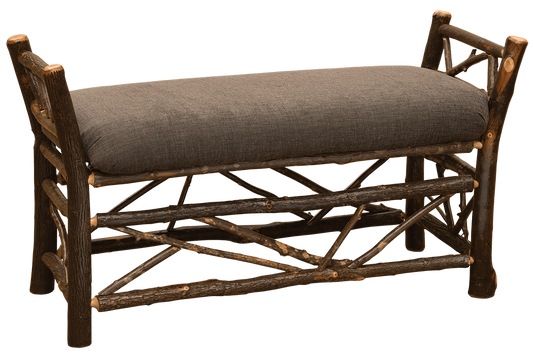 Hickory Upholstered Bedside Bench