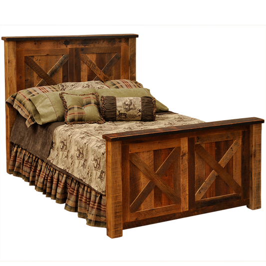 Barnwood Barndoor Bed