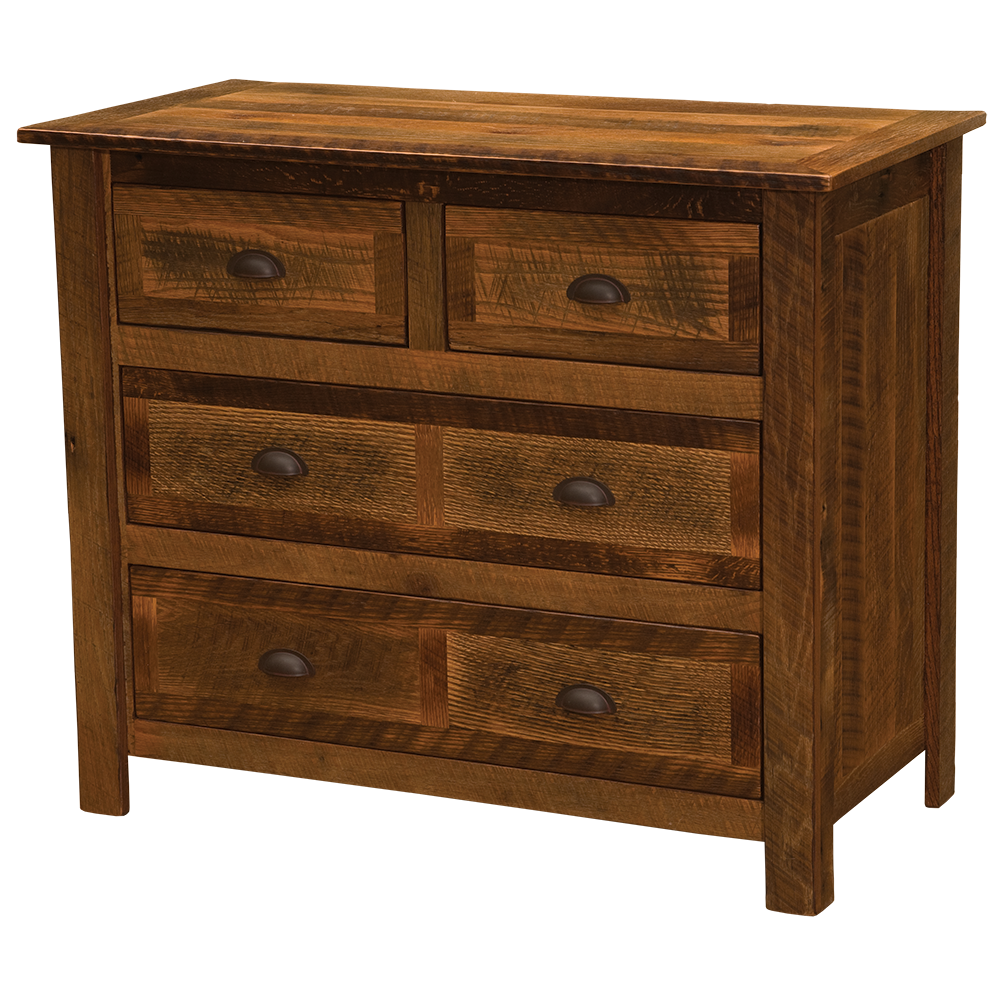 Barnwood Four Drawer Low Boy