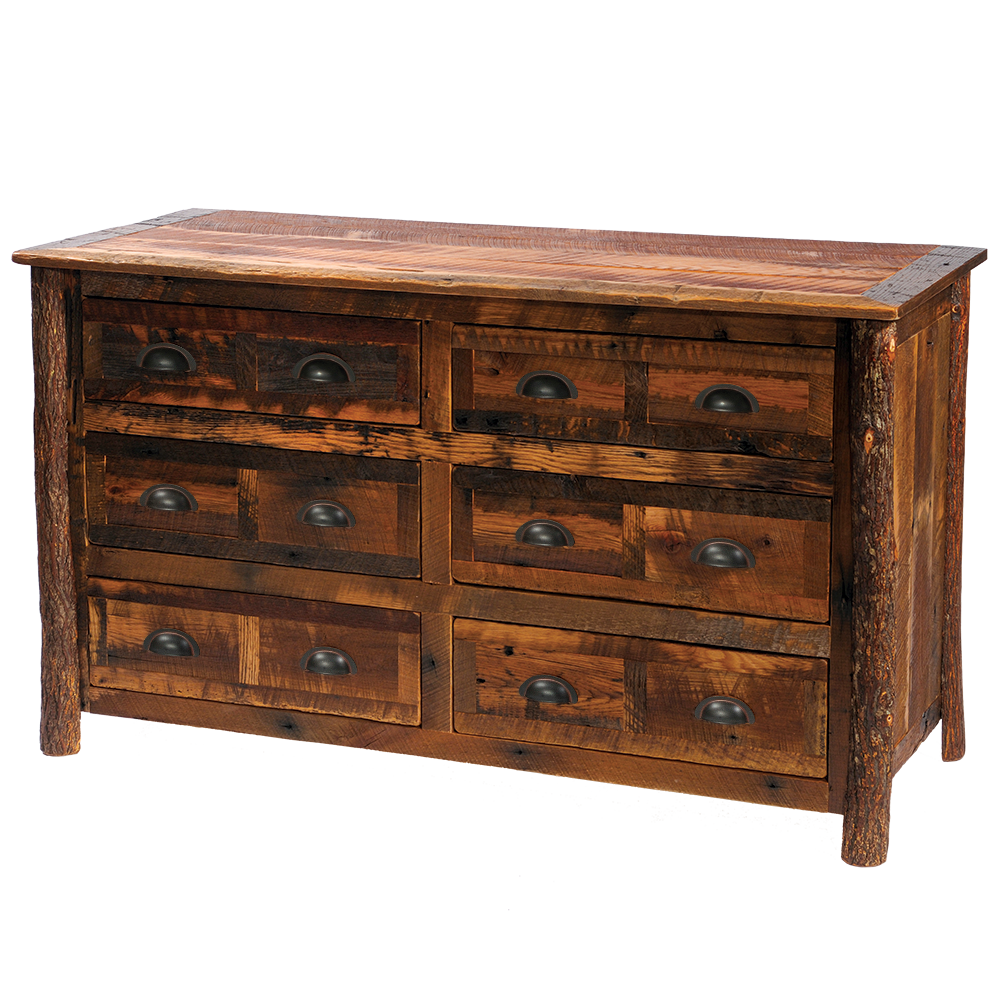 Barnwood Six Drawer Dresser