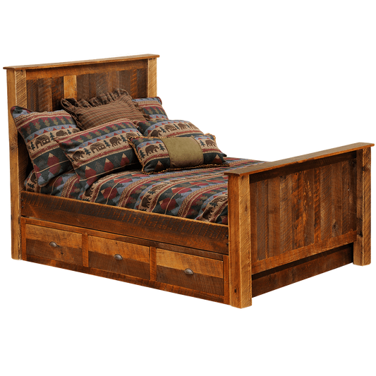 Barnwood Underbed Three Drawer Dresser