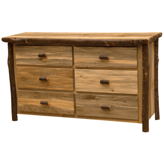 Blue Stain Pine Glacier Six Drawer Dresser
