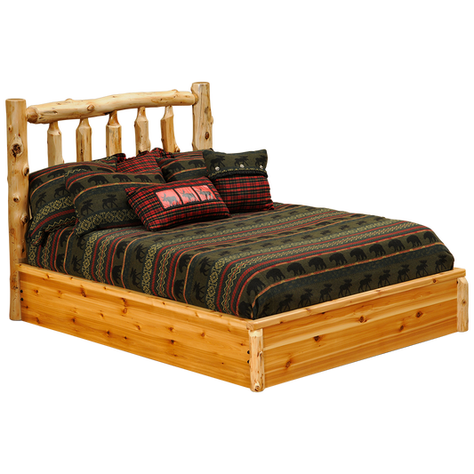 Cedar Platform Log Bed