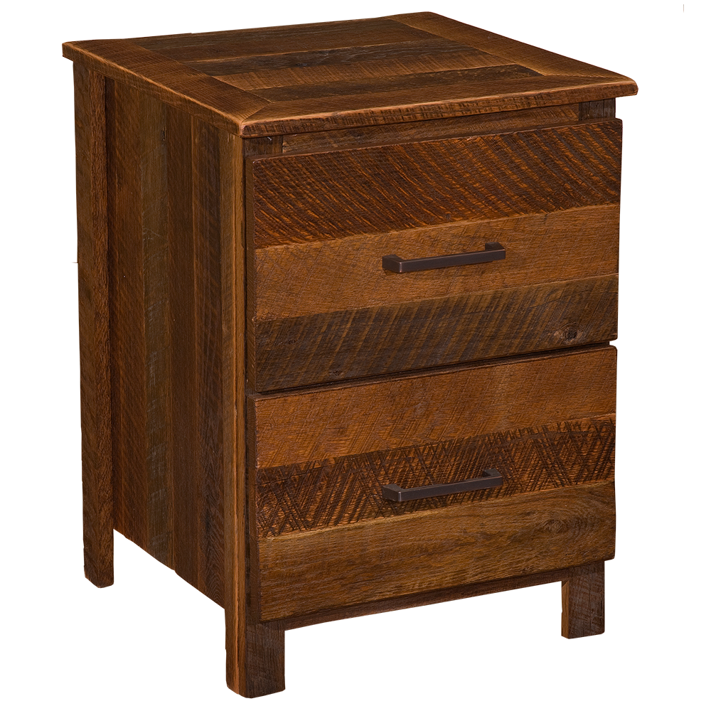 Barnwood Uptown Two Drawer Nightstand