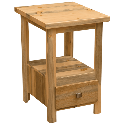 Blue Stain Pine Cubby Nightstand