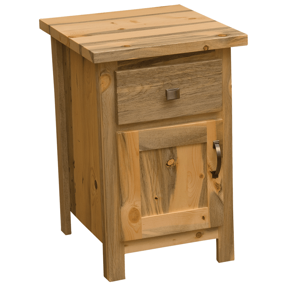 Blue Stain Pine Enclosed Nightstand