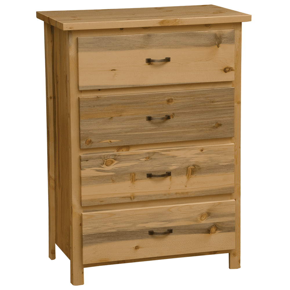 Blue Stain Pine Four Drawer Chest