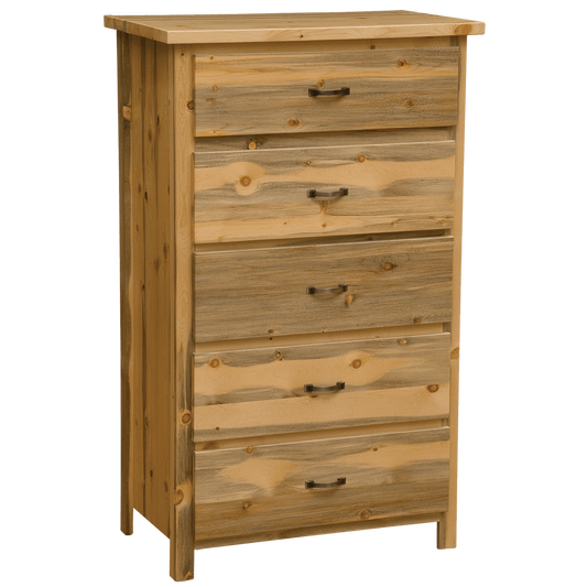 Blue Stain Pine Five Drawer Chest
