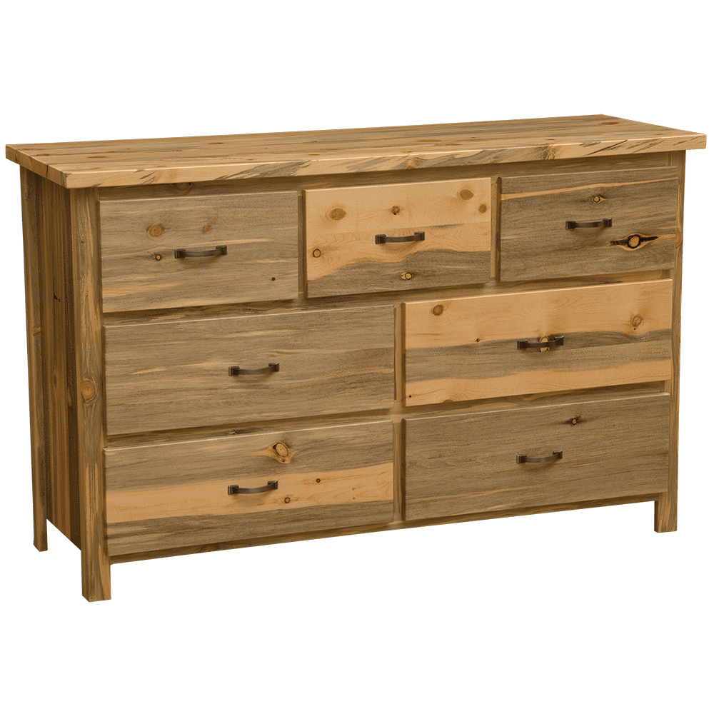 Blue Stain Pine Seven Drawer Dresser