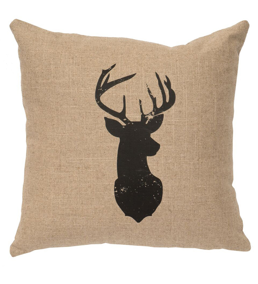 Adobe Quarry Pillow - Deer Head Silhouett